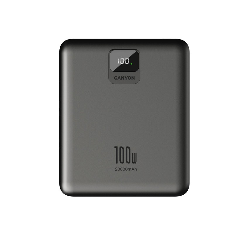 CANYON Power Bank PB-2008, 20000mAh, tmavě šedá