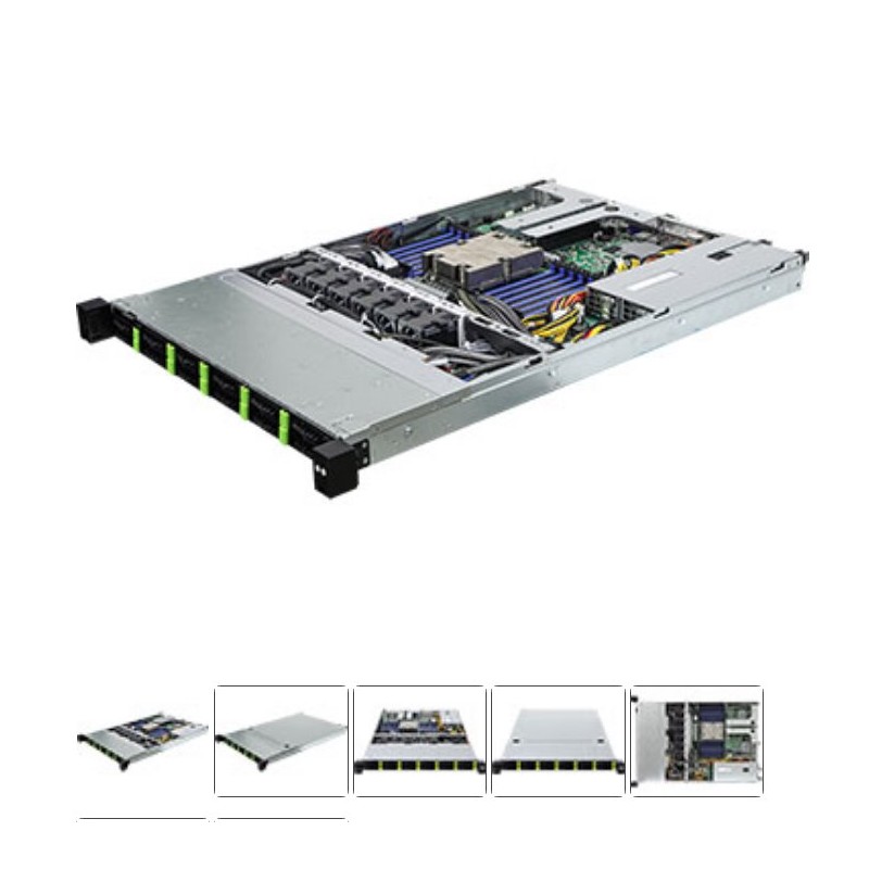 ASRock Rack 1U server SP5, 24xDDR5 nonECC,12xHS NVME/SATA, 2xM.2, PCIe5 x16,2x10Gb 2x1Gb LAN 2x1000W,IPMI