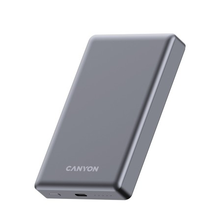 CANYON Power Bank PB-510, 10000 mAh, Magsafe wireless, 20W, Dark grey