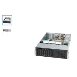 SUPERMICRO 3U chassis 8x 3,5" HS SAS/SATA, 2x 5,25", slimDVD, 2x920W (80+titanium)