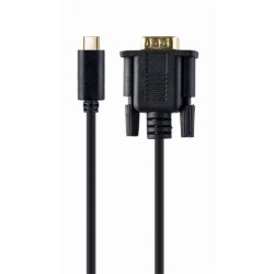 Gembird kábel USB-C (M) na VGA (M), 2 m, blister, čierny