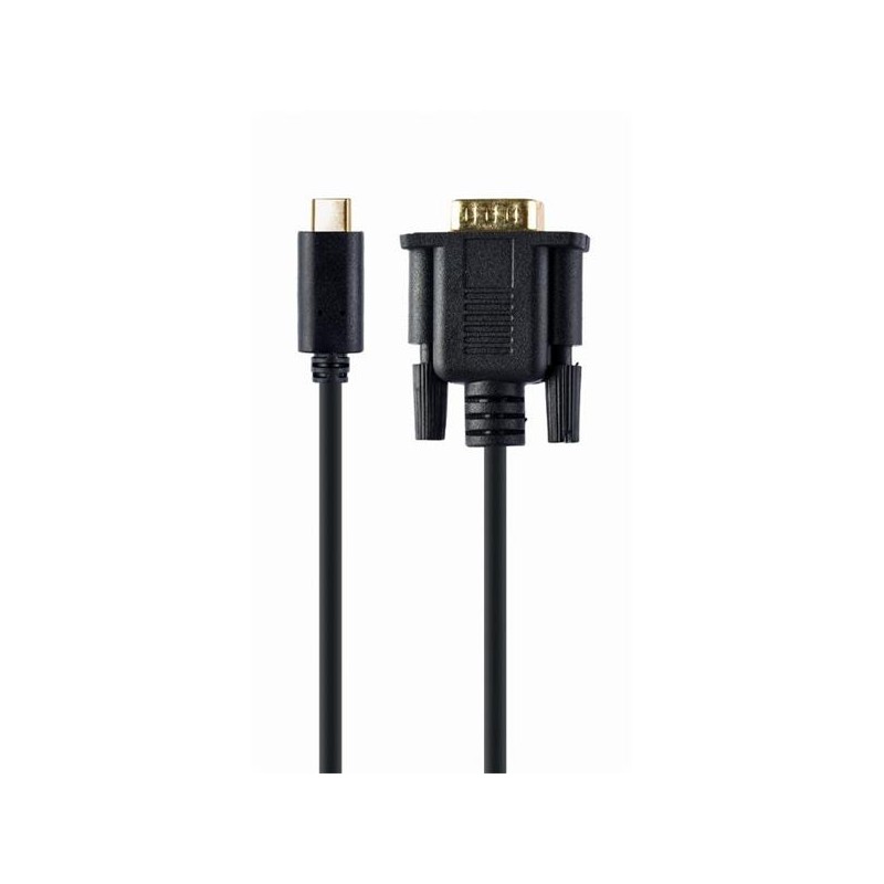 Gembird kábel USB-C (M) na VGA (M), 2 m, blister, čierny