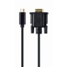 Gembird kábel USB-C (M) na VGA (M), 2 m, blister, čierny