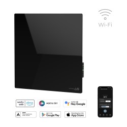 AENO GH12s Quadro Chytré Topení, infrared + konvekce, tvrzené sklo, 500W, 50x50cm, Černá