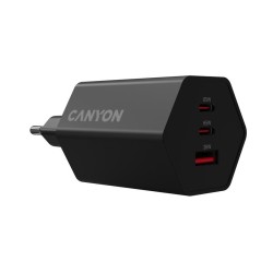CANYON charger HEXAGON 65 GaN 65W 2xPD 1xQC EU Black