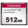 TRANSCEND CompactFlash Card CF180I, 512MB, SLC mode WD-15, Wide Temp.