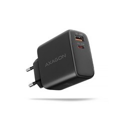 AXAGON ACU-PQ45 GaN nabíječka do sítě 45W, 2x port (USB-A + USB-C), PD3.0/PPS/QC4+/SFC 2.0/AFC/Apple