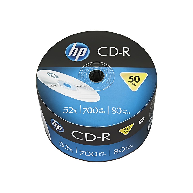 HP CD-R, CRE00070-3, 69300, 50-pack, 700MB, 52x, 80min., 12cm, bez možnosti potisku, bulk, pro archivaci dat