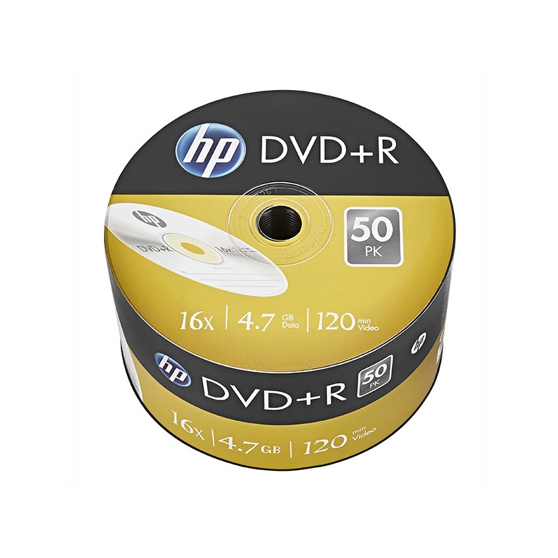HP DVD+R, DRE00070-3, 69305, 4.7GB, 16x, bulk, 50-pack, bez možnosti potisku, 12cm, pro archivaci dat