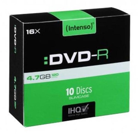 Intenso DVD-R, 4101652, 4.7GB, 16x, slim case, 10-pack, bez možnosti potisku, 12cm, pro archivaci dat, DOPRODEJ