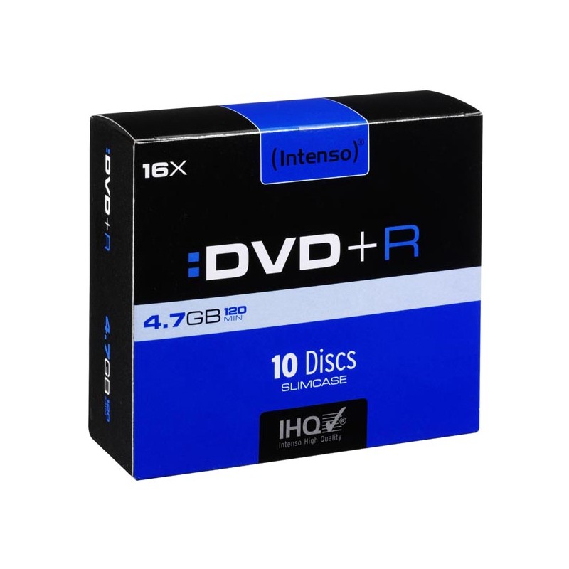 Intenso DVD+R, 4111652, 4.7GB, 16x, slim case, 10-pack, LightScribe, 12cm, pro archivaci dat, DOPRODEJ