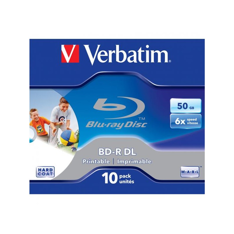 Verbatim BD-R, Dual Layer Printable, 50GB, jewel box, 43735, 6x, cena za 1 ks