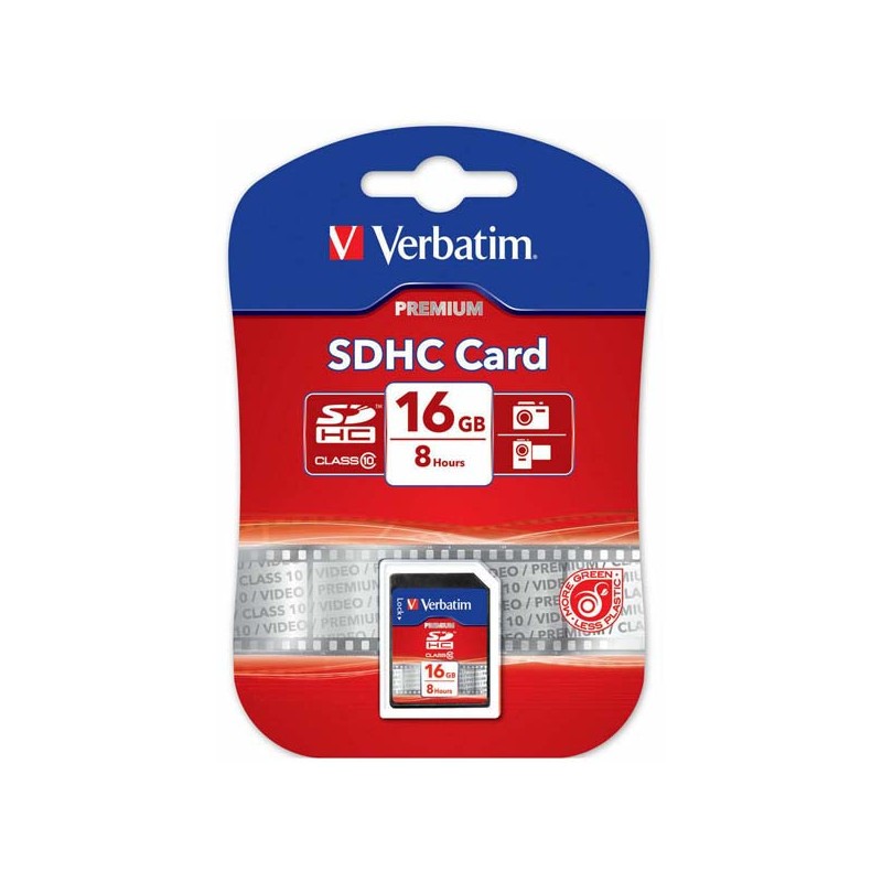 Verbatim paměťová karta Secure Digital Card Premium U1, 16GB, SDHC, 43962, UHS-I U1 (Class 10)
