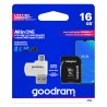 GOODRAM microSDHC karta 16GB M1A4 All-in-one (R:100/W:10 MB/s), UHS-I Class 10, U1 + Adapter + OTG card reader/čtečka
