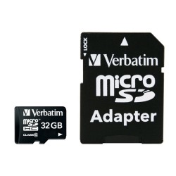 VERBATIM MicroSDHC karta 32GB Premium, U1 + SD adaptér