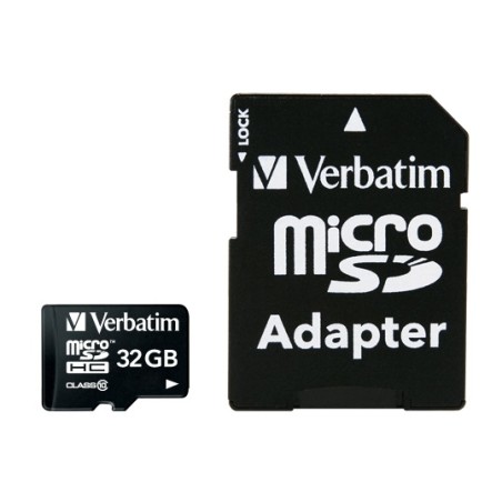 VERBATIM MicroSDHC karta 32GB Premium, U1 + SD adaptér