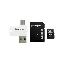 GOODRAM microSDHC karta 32GB M1A4 All-in-one (R:100/W:10 MB/s), UHS-I Class 10, U1 + Adapter + OTG card reader/čtečka