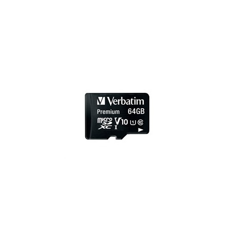 VERBATIM MicroSDXC karta 64GB Premium, U1 + adaptér