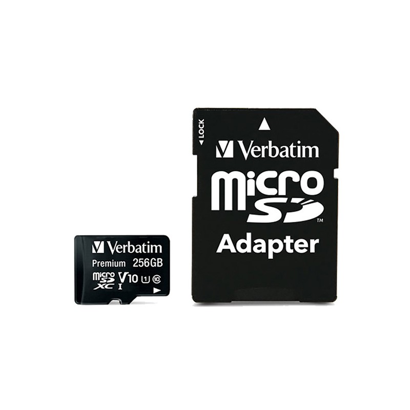 Verbatim paměťová karta microSDHC/SDXC, 256GB, micro SDXC, 44087, s adaptérem