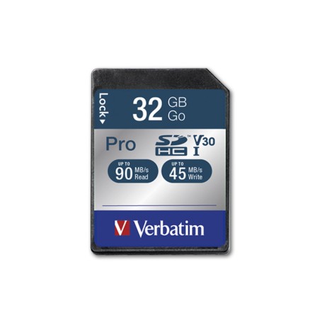 Verbatim paměťová karta Secure Digital Card Pro U3, 32GB, SDHC, 47021, UHS-I U3 (Class 10), V30