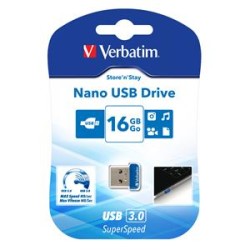 VERBATIM Flash Drive 16GB Store 'n' Stay Nano, USB 3.0