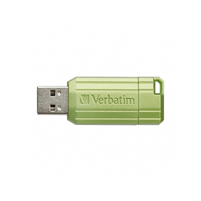 Verbatim USB flash disk, USB 2.0, 64GB, Store,N,Go PinStripe, zelený, 49964, pro archivaci dat