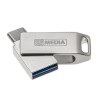 MyMedia MyDual USB 3.2 Gen 1, USB 3.2 Gen 1, 16GB, 69268, stříbrný, 69268, USB A / USB C, s otočnou krytkou