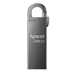 Apacer USB flash disk, USB 3.0, 32GB, AH15A, stříbrný, AP32GAH15AA-1, USB A, s karabinkou, DOPRODEJ