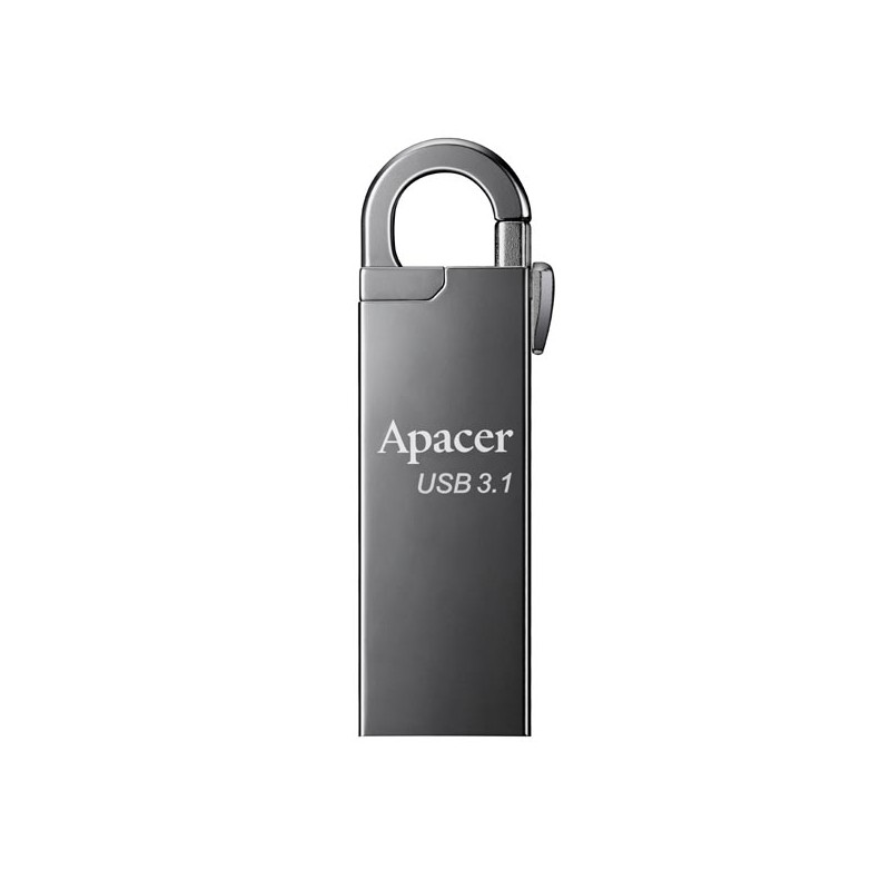 Apacer USB flash disk, USB 3.0, 32GB, AH15A, stříbrný, AP32GAH15AA-1, USB A, s karabinkou, DOPRODEJ