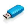 Verbatim USB flash disk, USB 2.0, 64GB, PinStripe, Store N Go, modrý, 49961, USB A, s výsuvným konektorem