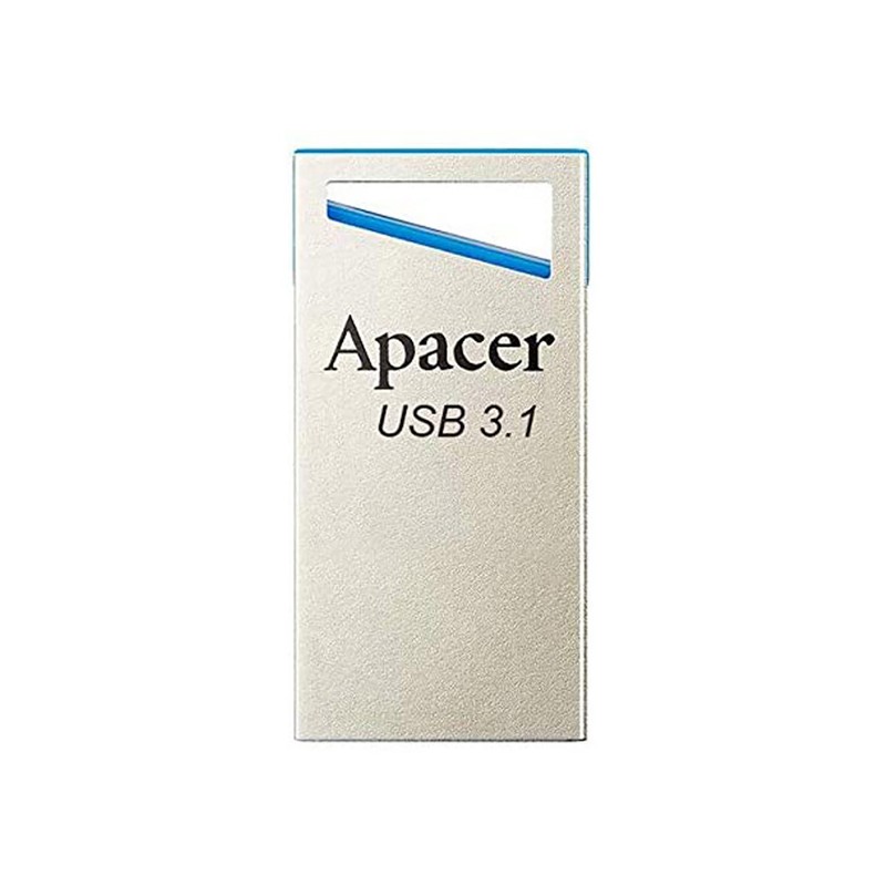 Apacer USB flash disk, USB 3.0, 128GB, AH155, stříbrný, AP128GAH155U-1, USB A, s poutkem