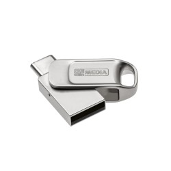 MyMedia MyDual USB 2.0, USB 2.0, 32GB, stříbrný, 69266, USB A / USB C, s krytkou, DOPRODEJ