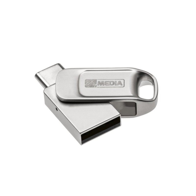 MyMedia MyDual USB 2.0, USB 2.0, 32GB, stříbrný, 69266, USB A / USB C, s krytkou, DOPRODEJ