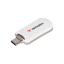 Verbatim USB flash disk, USB C, 128GB, Plectra, bílý, 30229, USB C