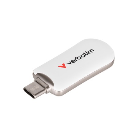 VERBATIM Flash Disk 64GB Plectra USB-C 3.0, bílá
