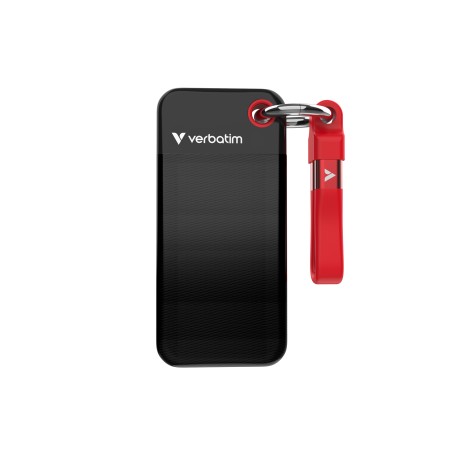 SSD Externí Verbatim Pocket SSD Black/Red, 32192, 1000GB, červený, M.2, obsahuje USB C kabel a pytlík, USB-C, 1TB