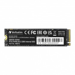 VERBATIM SSD Vi3000 Internal PCIe NVMe M.2 SSD 256GB , W 1300/ R 3300 MB/s
