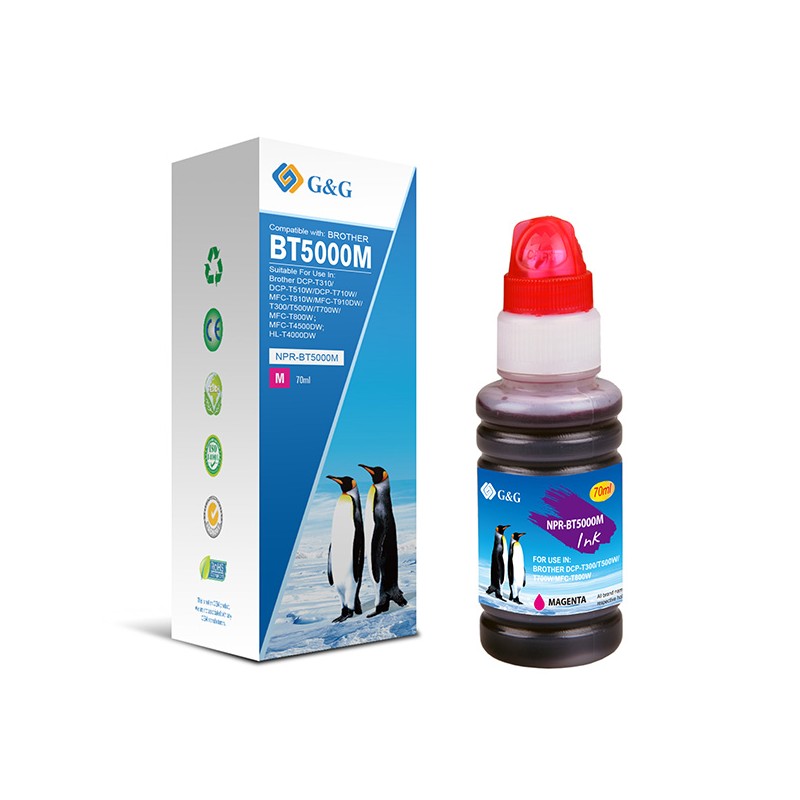 G&G kompatibilní ink s BT-5000M, NPR-BT5000M, magenta, 5000str.