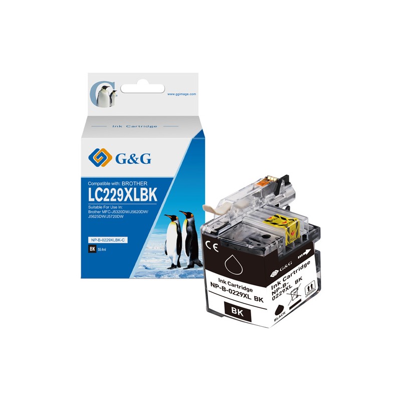 G&G kompatibilní ink s LC-229XL, NP-B-0229XLBK, black, 2400str.