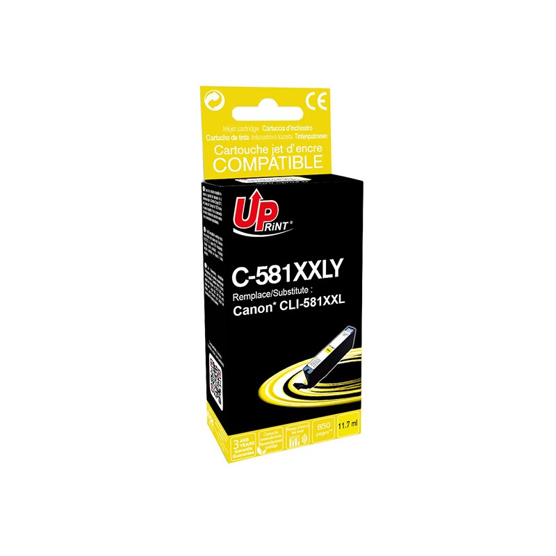 UPrint kompatibilní ink s CLI-581Y XXL, C-581XXLY, yellow, 11.7ml, very high capacity