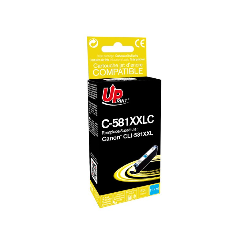 UPrint kompatibilní ink s CLI-581C XXL, C-581XXLC, cyan, 11,7ml, very high capacity