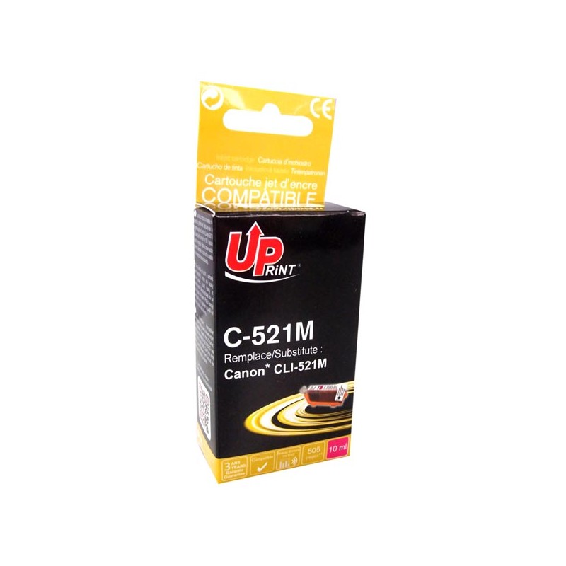 UPrint kompatibilní ink s CLI521M, C-521M, magenta, 450str., 10ml, s čipem
