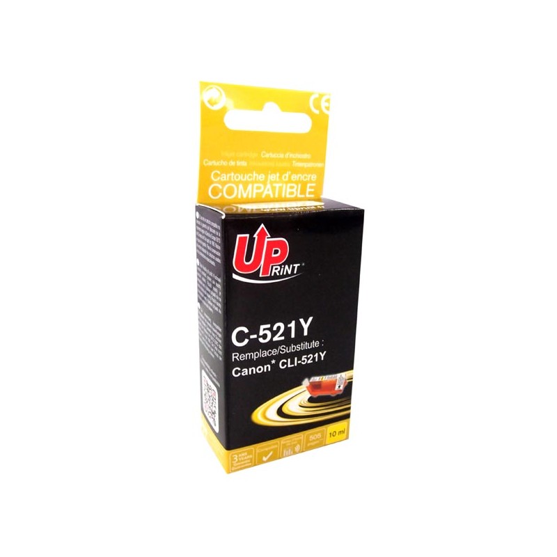 UPrint kompatibilní ink s CLI521Y, C-521Y, yellow, 510str., 10ml, s čipem