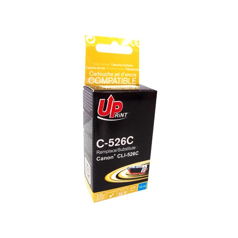 UPrint kompatibilní ink s CLI526C, C-526C, cyan, 10ml, s čipem