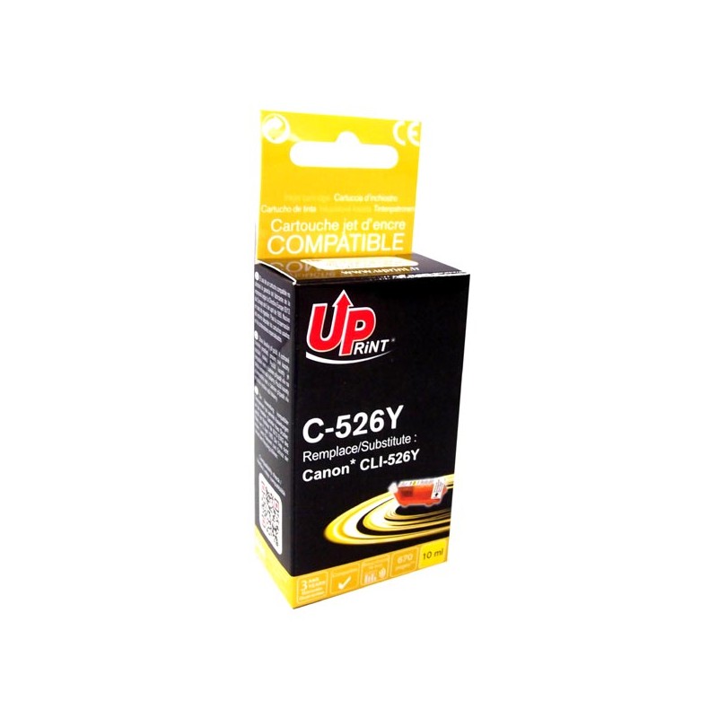 UPrint kompatibilní ink s CLI526Y, C-526Y, yellow, 10ml, s čipem