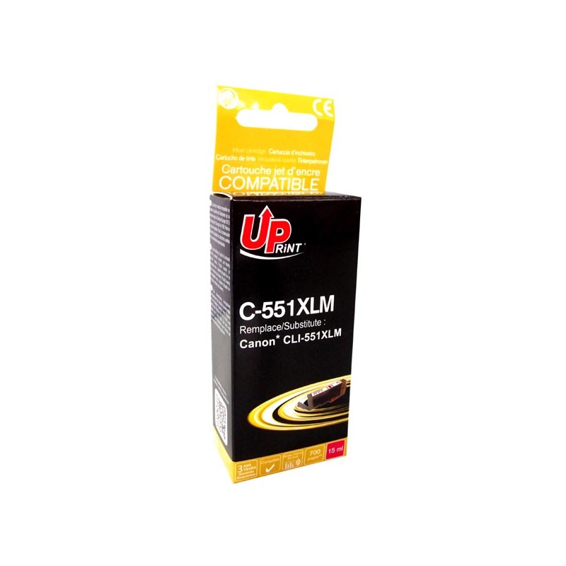 UPrint kompatibilní ink s CLI551M XL, C-551XLM, magenta, 695str., 11ml, high capacity