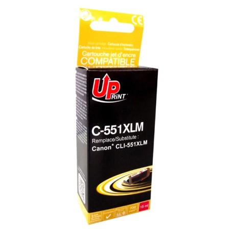 UPrint kompatibilní ink s CLI551M XL, C-551XLM, magenta, 695str., 11ml, high capacity