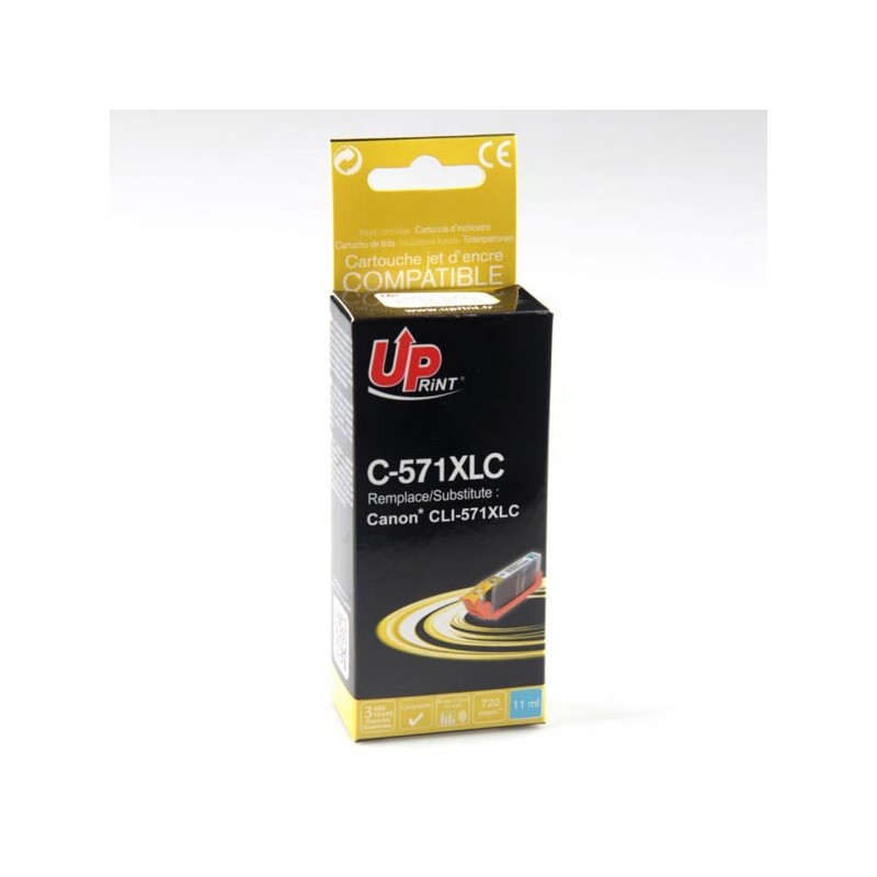 UPrint kompatibilní ink s CLI571C XL, C-571XLC, cyan, 800str., 11ml, high capacity