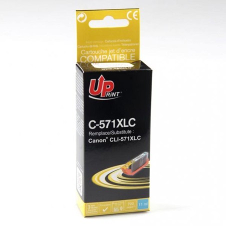 UPrint kompatibilní ink s CLI571C XL, C-571XLC, cyan, 800str., 11ml, high capacity