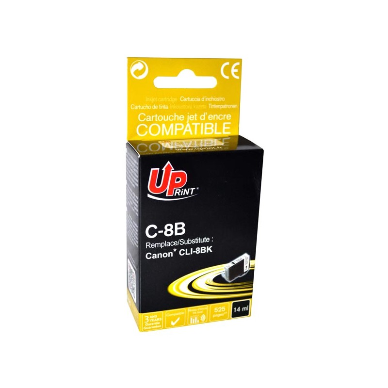 UPrint kompatibilní ink s CLI8BK, C-8B, black, 14ml, s čipem